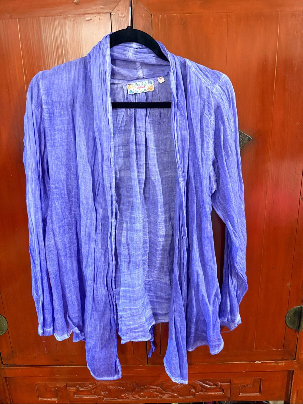 Dolma “Tissue” Weight Lavender Women’s Jacket, Tie Front or Back